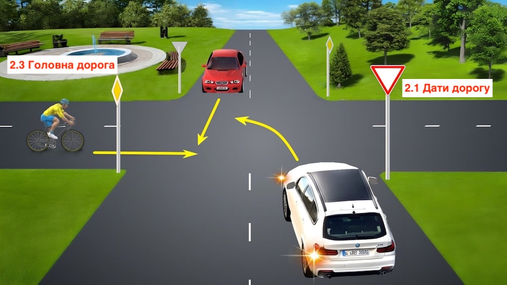 Тест з ПДР: хто проїде перехрестя першим?